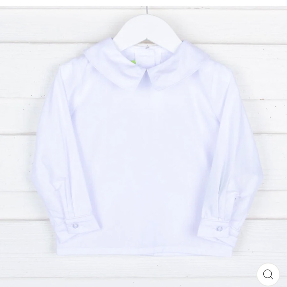 Baby Boys Peter Pan Collar Long Sleeve Shirt - 3 Mos - Smocked Auctions NWT